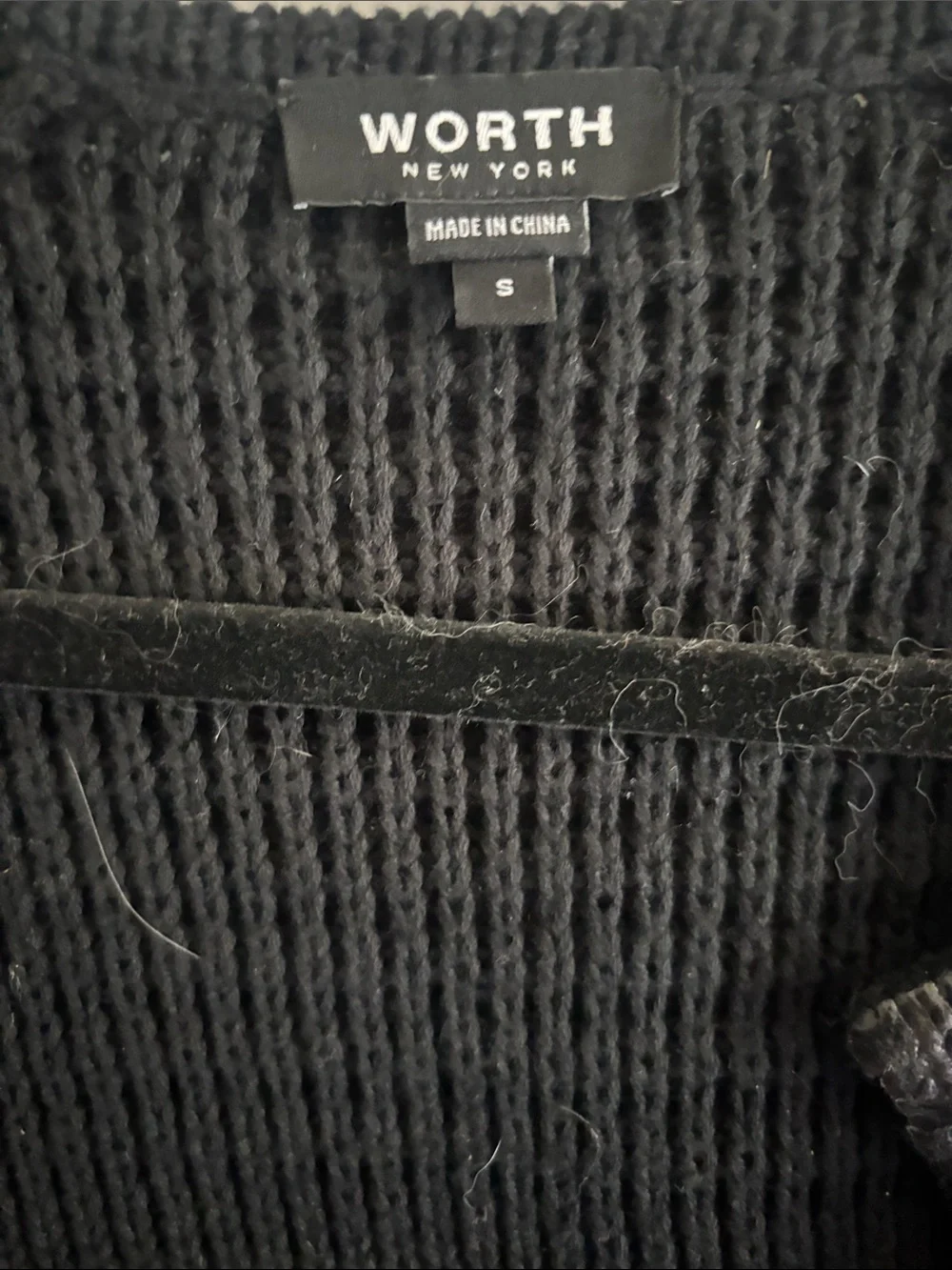 WORTH Black Open-Front Ribbed Cardigan - Picture 2 of 3